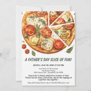 Father’s Day Pizza Party – Editable Family Dinner  Invitation