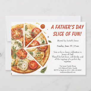 Father’s Day Pizza Party – Editable Family Dinner Invitation