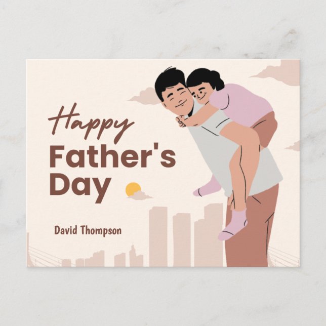 Father’s Day Postcard – Loving Dad Moment (Front)
