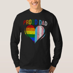 Father s Day Proud Dad Transgender Gay Rainbow LGB T-Shirt