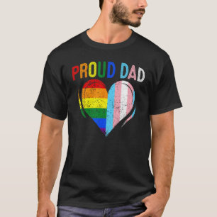 Father s Day Proud Dad Transgender Gay Rainbow LGB T-Shirt