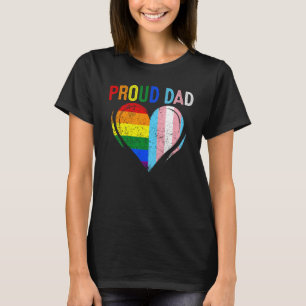 Father s Day Proud Dad Transgender Gay Rainbow LGB T-Shirt