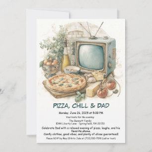 Father’s Day TV Night – Editable Cosy Movie Party  Invitation