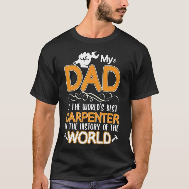 Father`s pirate shirt construction ecavator space  (Front)