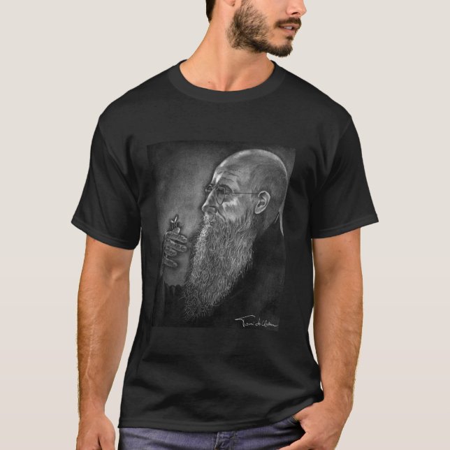 Father Solanus With A Bumblebee T-Shirt (Front)