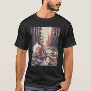 Father-Son Adventure Team Camping Fishing Adventur T-Shirt