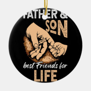 Father & Son Best Friends For Life Father's Day Ceramic Tree Decoration