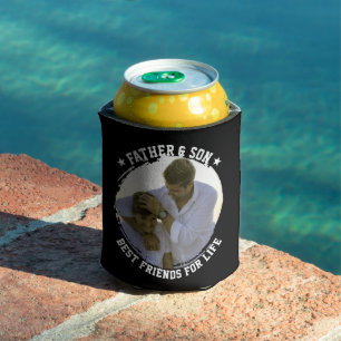 Father & Son Custom Photo Best Friend Fathers Day Can Cooler
