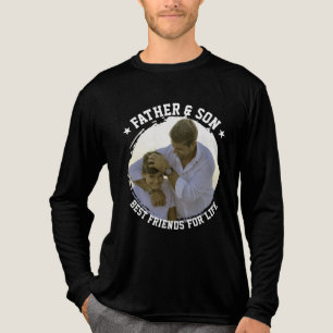 Father & Son Custom Photo Best Friend Fathers Day Tri-Blend Shirt