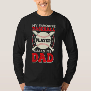 Father Son Daughter Proud Daddy Baseball Favorite  T-Shirt