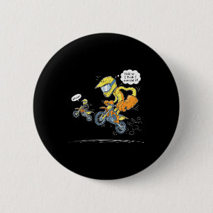 Father son dirt bike motocross racing funny design 6 cm round badge