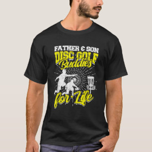Father Son Disc Golf Buddies For Life Basket Disc T-Shirt