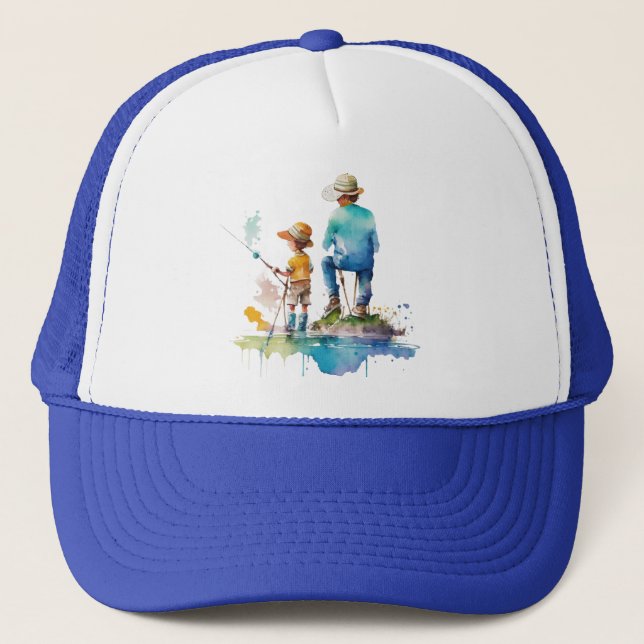 Father Son Fishing Memories   Trucker Hat (Front)