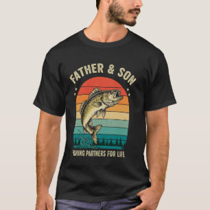 Father & Son Fishing Partners for Life Fisherman D T-Shirt
