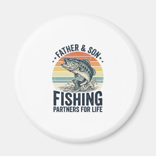 Father Son Fishing Partners Vintage Bass Shirt_1 Magnet