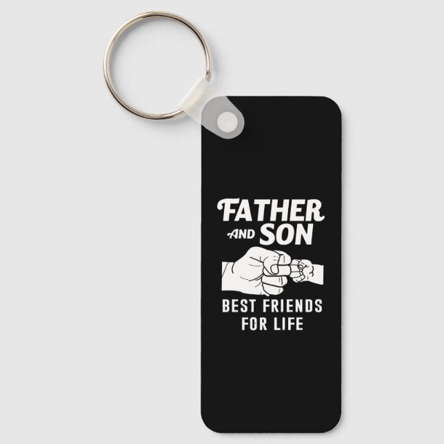 Father Son Friends Fist Bump Shirt Father Day Key Ring (Front)