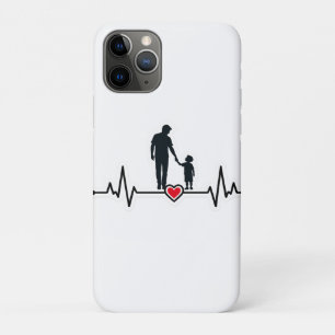 Father & Son Heartbeat Silhouette Award Plaque Case-Mate iPhone Case