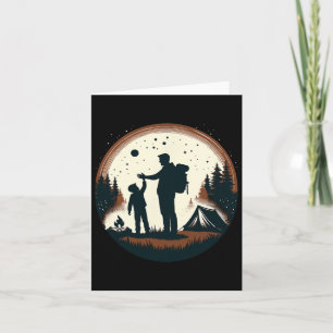 Father Son Hiking Mountain Camping Buddies Son Dad Card