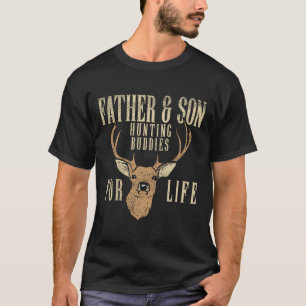 Father Son Hunting Buddies Matching Hunter Dad Men T-Shirt