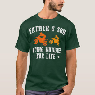 Father Son Riding Buddies Dirt Bike Motocross T-Shirt