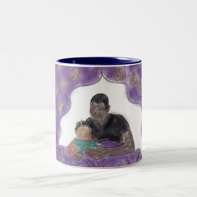 Father & Son Storytime Two-Tone Coffee Mug (Center)