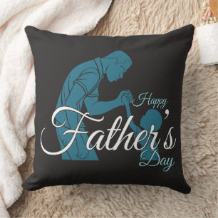 Father Son Strength Handshake Illustration Cushion