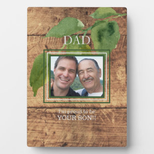 Father Son Wood Proud to Be Your Son Photo Plaque