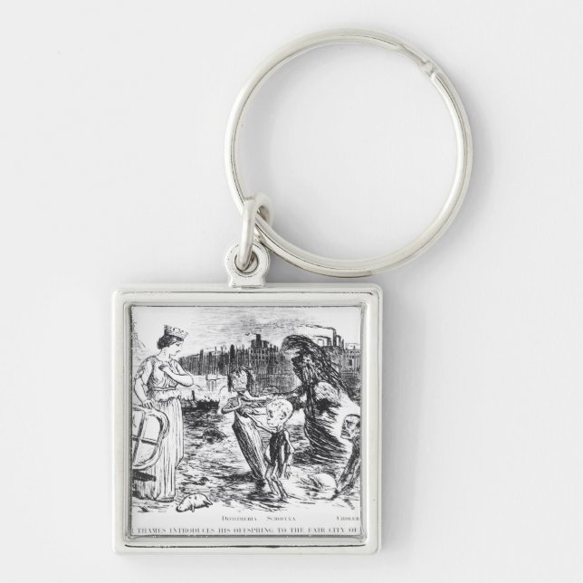 Father Thames Introduces his Offspring Key Ring (Front)