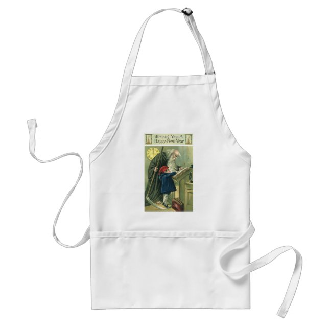 Father Time Wishing You a Happy New Year Standard Apron (Front)