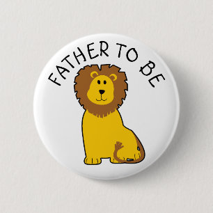 Father to be Zebra Baby Shower button
