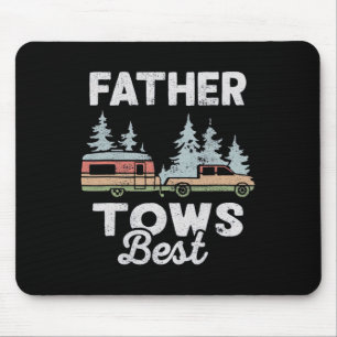 Father Tows Best Mountains Forest Camping Fathers  Mouse Pad