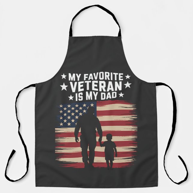 Father Veterans Day Dad Proud Apron (Front)