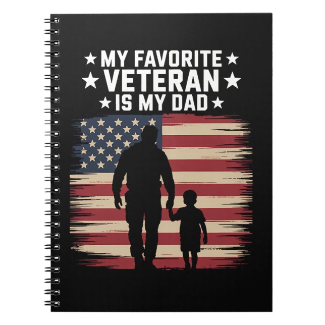 Father Veterans Day Dad Proud Notebook (Front)