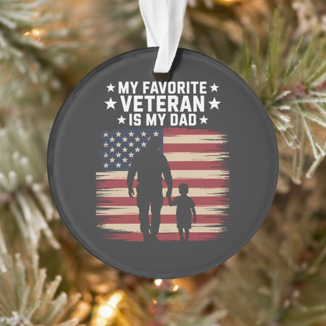 Father Veterans Day Dad Proud Ornament (Tree)