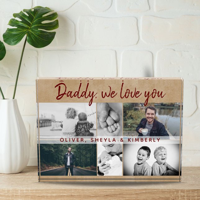 Father with Kids and Family Dad Father`s Day 6 Photo Block (Creator Uploaded)