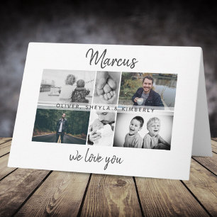 Father with Kids and Family Dad Photo Collage Card