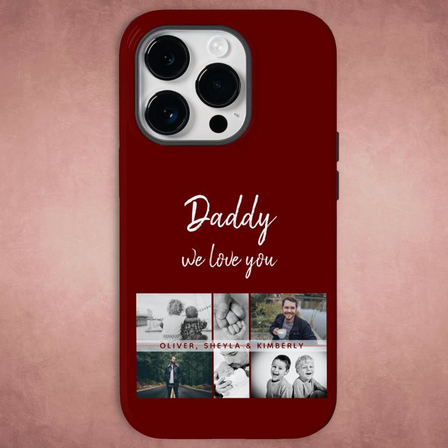 Father with Kids and Family Dad Photo Collage Case-Mate iPhone Case (Creator Uploaded)