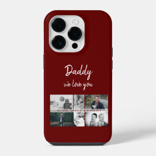 Father with Kids and Family Dad Photo Collage iPhone 14 Pro Case