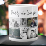 Father with Kids and Family Dad Photo Collage Large Coffee Mug<br><div class="desc">Father with Kids and Family Dad Photo Collage Giant Coffee Mug. Collage of 6 photos, father`s name with a sweet message in a trendy script and names of children that overlay the photos. Add your 6 favourite family photos. Sweet keepsake and a gift for a birthday, Father`s Day or Christmas...</div>