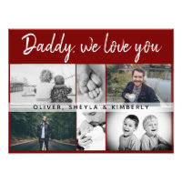 Father with Kids and Family Dad Photo Collage