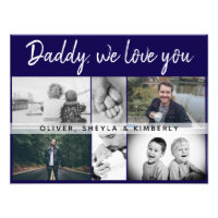 Father with Kids and Family Dad Photo Collage