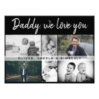 Father with Kids and Family Dad Photo Collage