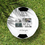 Father with Kids and Family Dad Photo Collage Soccer Ball<br><div class="desc">Father with Kids and Family Dad Photo Collage Soccer Ball. Collage of 6 photos, father`s name with sweet message in a trendy script and names of children that overlay the photos. Add your 6 favourite family photos. Sweet keepsake and a gift for birthday, Father`s Day or Christmas for a dad,...</div>
