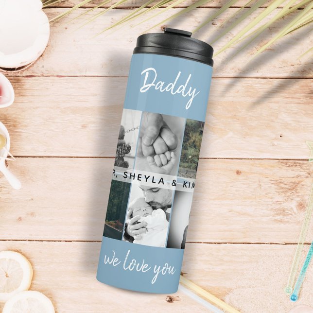 Father with Kids and Family Dad Photo Collage  Thermal Tumbler (Creator Uploaded)