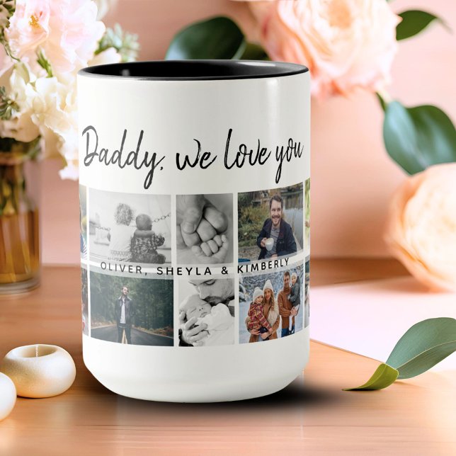 Father with Kids Family Dad 14 Photo Collage  Mug (Creator Uploaded)
