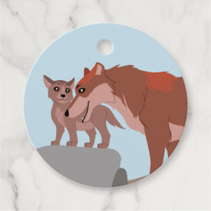 Father Wolf and Pup Favour Tags