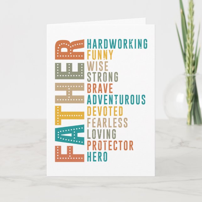 Fatherhood a Tribute to Every Dad’s Strength Card (Front)