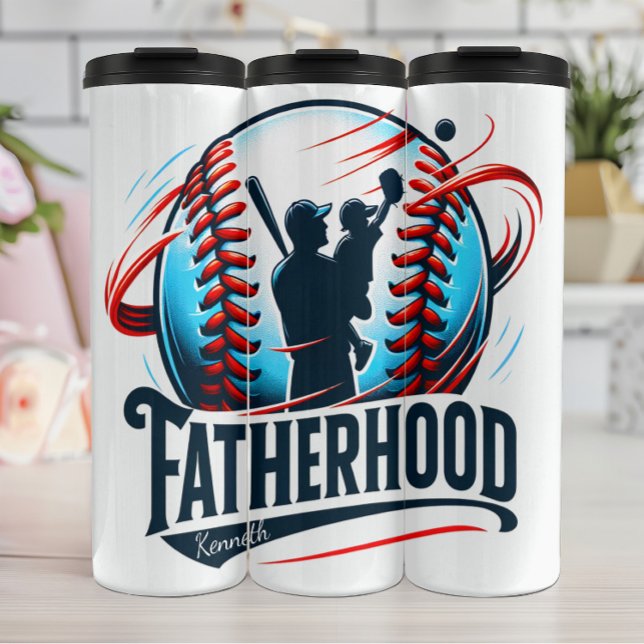 Fatherhood Baseball: Catching Childhood Dreams Thermal Tumbler (Creator Uploaded)