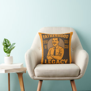 Fatherhood Legacy Vintage Father's Day Cushion
