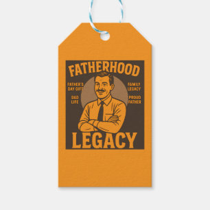 Fatherhood Legacy Vintage Father's Day Gift Tags